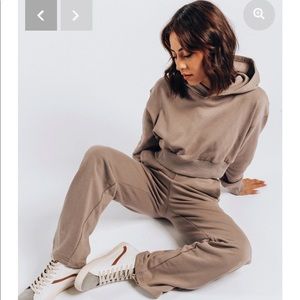 NWT Taupe Lounge Sweat Suit - Small
